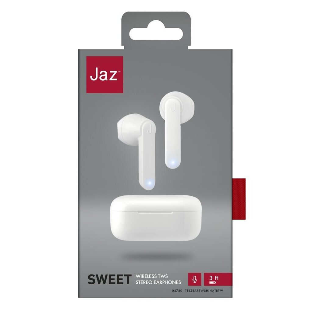 Täysin langattomat in-ear kuulokkeet SBS JAZ Sweet, valkoinen hinta ja tiedot | Kuulokkeet | hobbyhall.fi