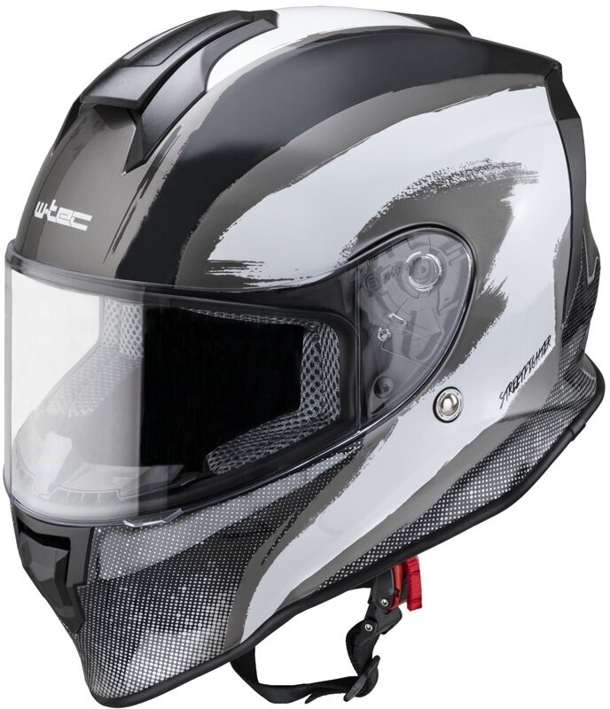 Moto-kypärä W-TEC Integra Graphic - musta-valkoinen XL (61-62) hinta ja tiedot | Moottoripyöräkypärät | hobbyhall.fi