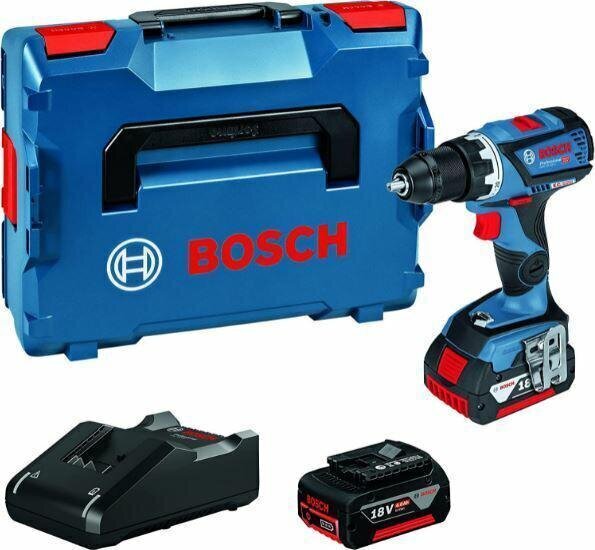 Pora Bosch GSR 18V-60 C, 2x5Ah, GAL 18V-40 06019G110D hinta ja tiedot | Akkuporakoneet ja ruuvinvääntimet | hobbyhall.fi