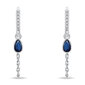 Brilio Silver Original round earrings with a chain EA880W hinta ja tiedot | Korvakorut | hobbyhall.fi