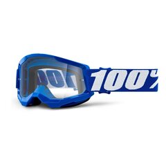 Lasten motocross-lasit 100 % Strata 2 Youth - sininen Plexi hinta ja tiedot | Moottoripyörien lisätarvikkeet | hobbyhall.fi