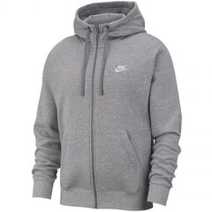 Nike Miesten Villapaita Nsw Club Hoodie Fz Ft Gray BV2648 063 hinta ja tiedot | Miesten urheiluvaatteet | hobbyhall.fi