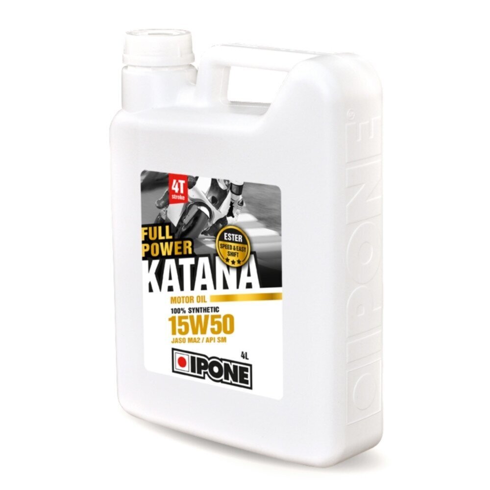 Synteettinen öljy 4-tahtimoottoreille Ipone Full Power Katana, 15W50, 800358, 4 l hinta ja tiedot | Moottoriöljyt moottoripyörille | hobbyhall.fi