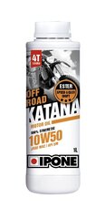 Synteettinen öljy 4-tahtimoottoreille Ipone Katana Off Road, 800015, 10W50, 1 l hinta ja tiedot | Moottoriöljyt moottoripyörille | hobbyhall.fi