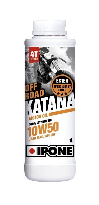 Synteettinen öljy 4-tahtimoottoreille Ipone Katana Off Road, 800015, 10W50, 1 l hinta ja tiedot | Moottoriöljyt moottoripyörille | hobbyhall.fi