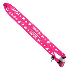 Polkupyörän lukko Minnie, 12x650 mm, pinkki hinta ja tiedot | Polkupyörän lukot | hobbyhall.fi