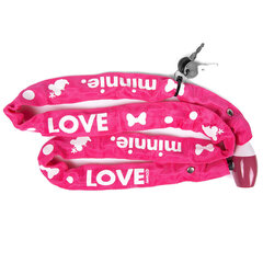 Polkupyörän lukko Minnie, 12x650 mm, pinkki hinta ja tiedot | Polkupyörän lukot | hobbyhall.fi