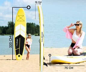 Ilmatäytteinen SUP-lauta, Thunder Coast Yellow 320 hinta ja tiedot | SUP-laudat | hobbyhall.fi