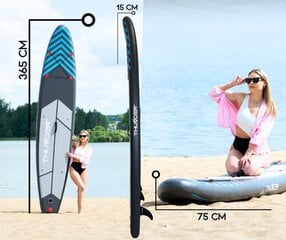 Ilmatäytteinen SUP-lauta Thunder Steel Blue 365 hinta ja tiedot | SUP-laudat | hobbyhall.fi