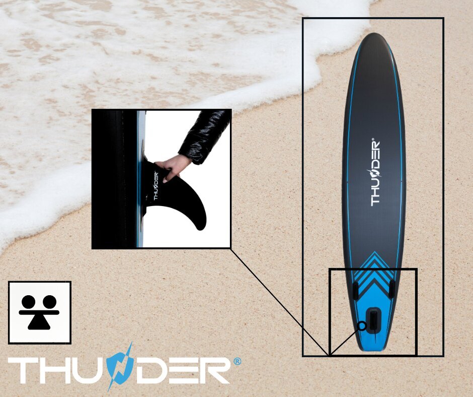 Ilmatäytteinen SUP-lauta Thunder Steel Blue 365 hinta ja tiedot | SUP-laudat | hobbyhall.fi