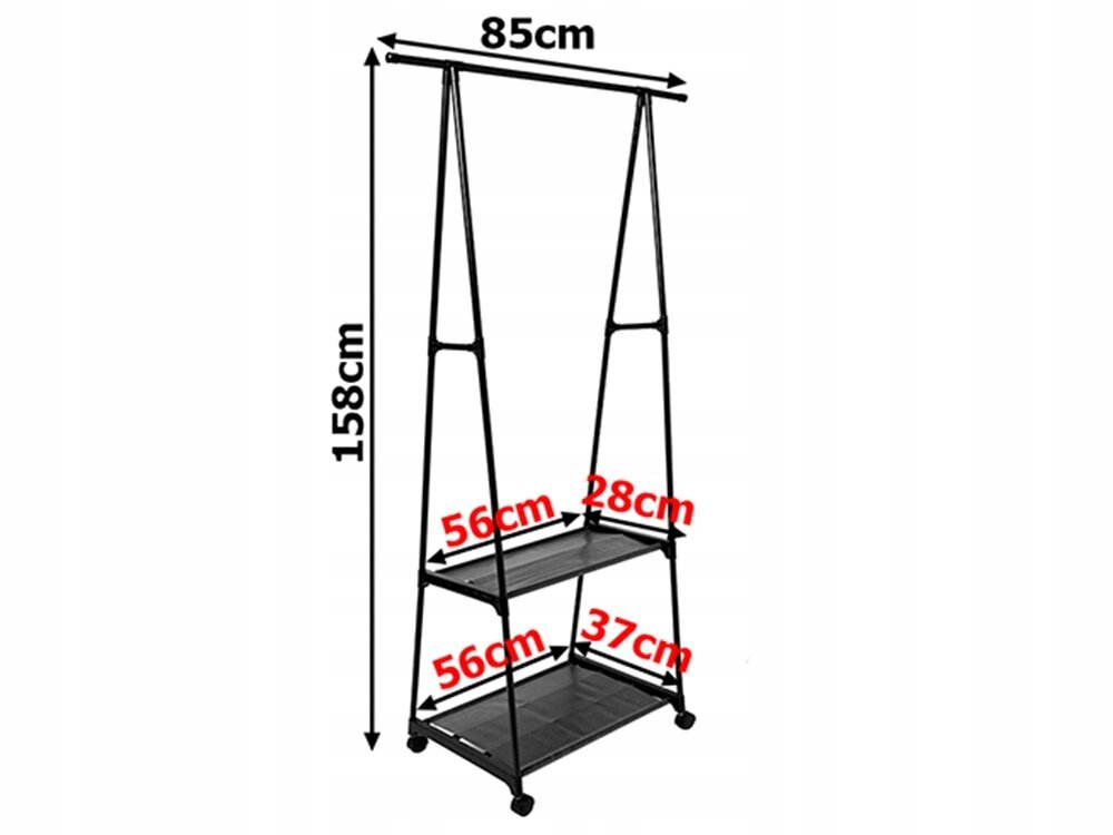 Vaateripustin pyörillä Emomo hinta ja tiedot | Naulakot | hobbyhall.fi