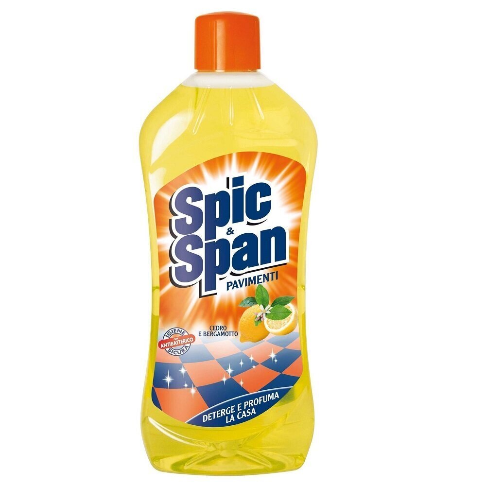 Lattianpesuaine Spic and Span, Cedro Bergamotto, 1 l hinta ja tiedot | Puhdistusaineet | hobbyhall.fi