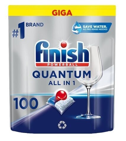 Finish Quantum All in 1, kapselit astianpesukoneeseen, 100 kpl hinta ja tiedot | Astianpesuaineet | hobbyhall.fi