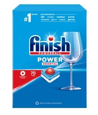 Finish Power Essential puhdistusainetabletit, 70 kpl hinta ja tiedot | Astianpesuaineet | hobbyhall.fi