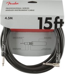 Instrumenttikaapeli Fender Professional 4.5M ANGL BLK hinta ja tiedot | Kaapelit ja adapterit | hobbyhall.fi