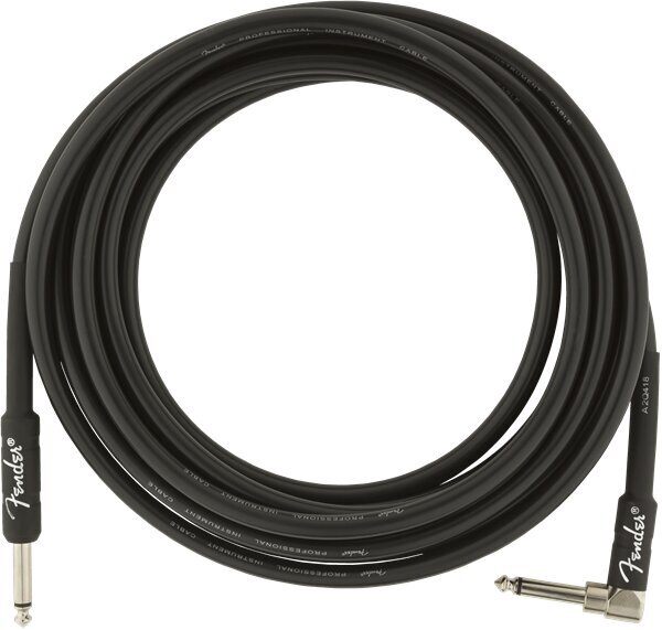 Instrumenttikaapeli Fender Professional 4.5M ANGL BLK hinta ja tiedot | Kaapelit ja adapterit | hobbyhall.fi