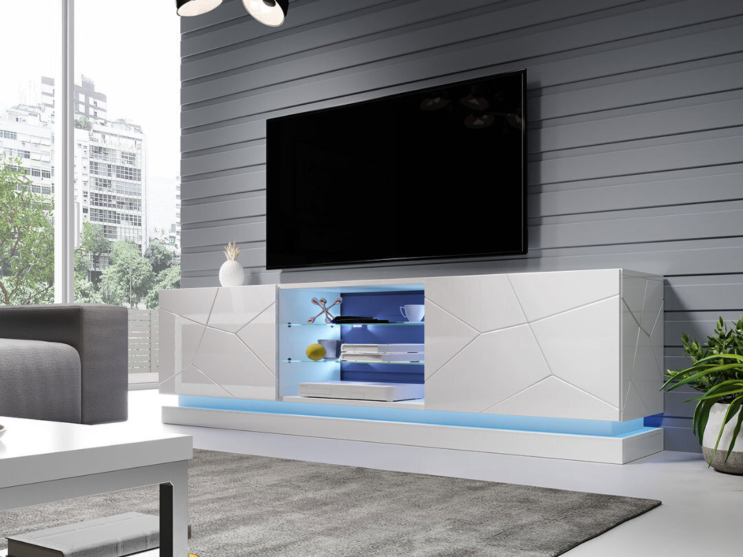 TV-teline Qiu 200 cm + LED hinta ja tiedot | TV-tasot | hobbyhall.fi