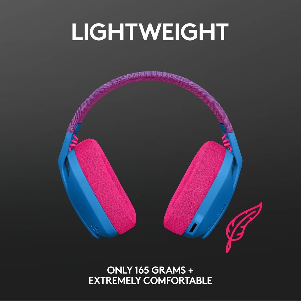 Logitech G435 Lightspeed Wireless Blue hinta ja tiedot | Kuulokkeet | hobbyhall.fi