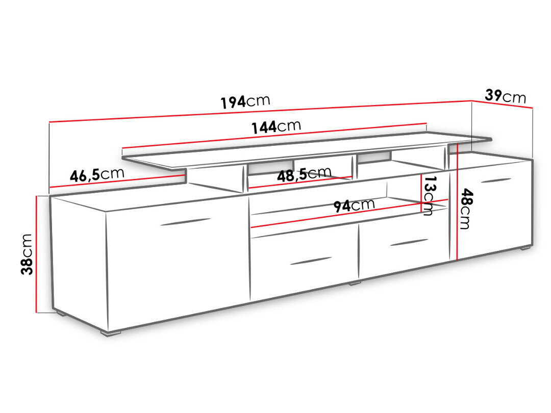 TV-taso Evora hinta ja tiedot | TV-tasot | hobbyhall.fi