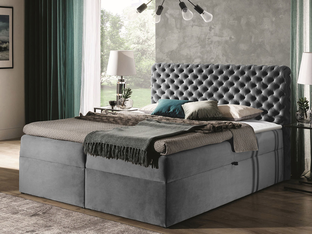 Jenkkisänky CHESTERFIELD 160 x 200 + sijauspatja hinta ja tiedot | Sängyt | hobbyhall.fi