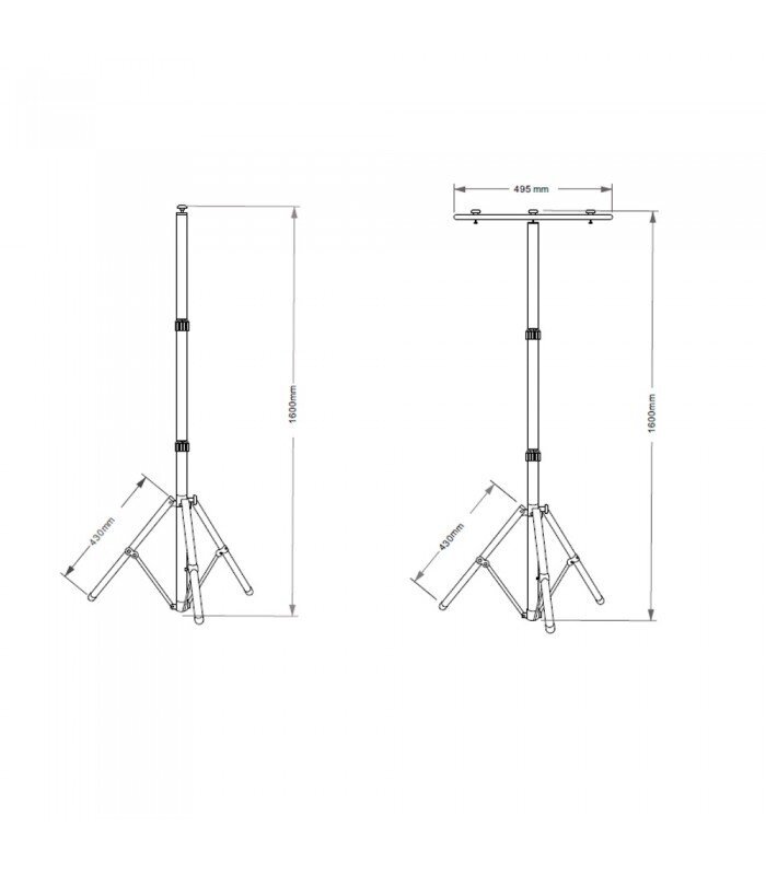 Työvalo LED 2x50W 4500K jalustalla hinta ja tiedot | Taskulamput ja valonheittimet | hobbyhall.fi