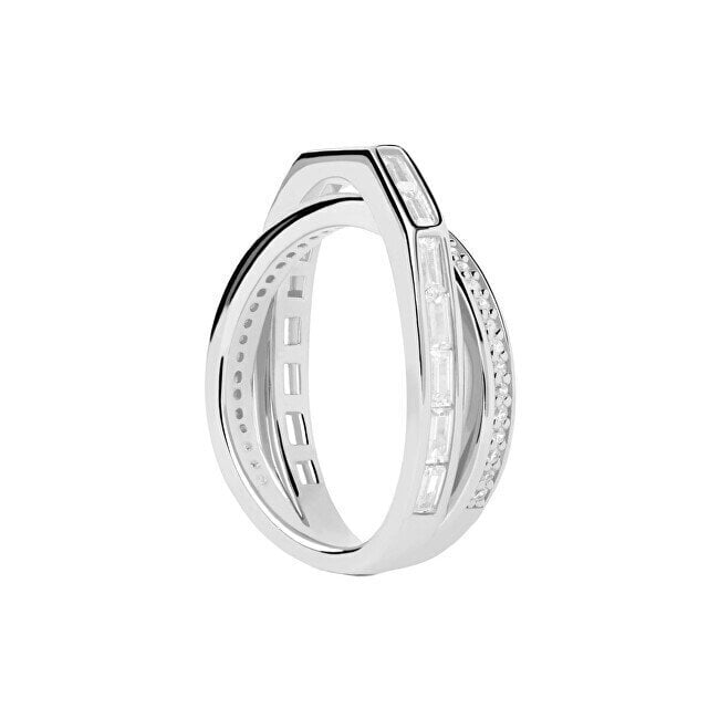 PDPAOLA Olivia Essentials Sparkling Silver Ring with Cubic Zirconia AN02-A10 hinta ja tiedot | Sormukset | hobbyhall.fi