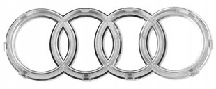 Audi logomerkki 27x9,5 cm hopea hinta ja tiedot | Lisätarvikkeet autoiluun | hobbyhall.fi