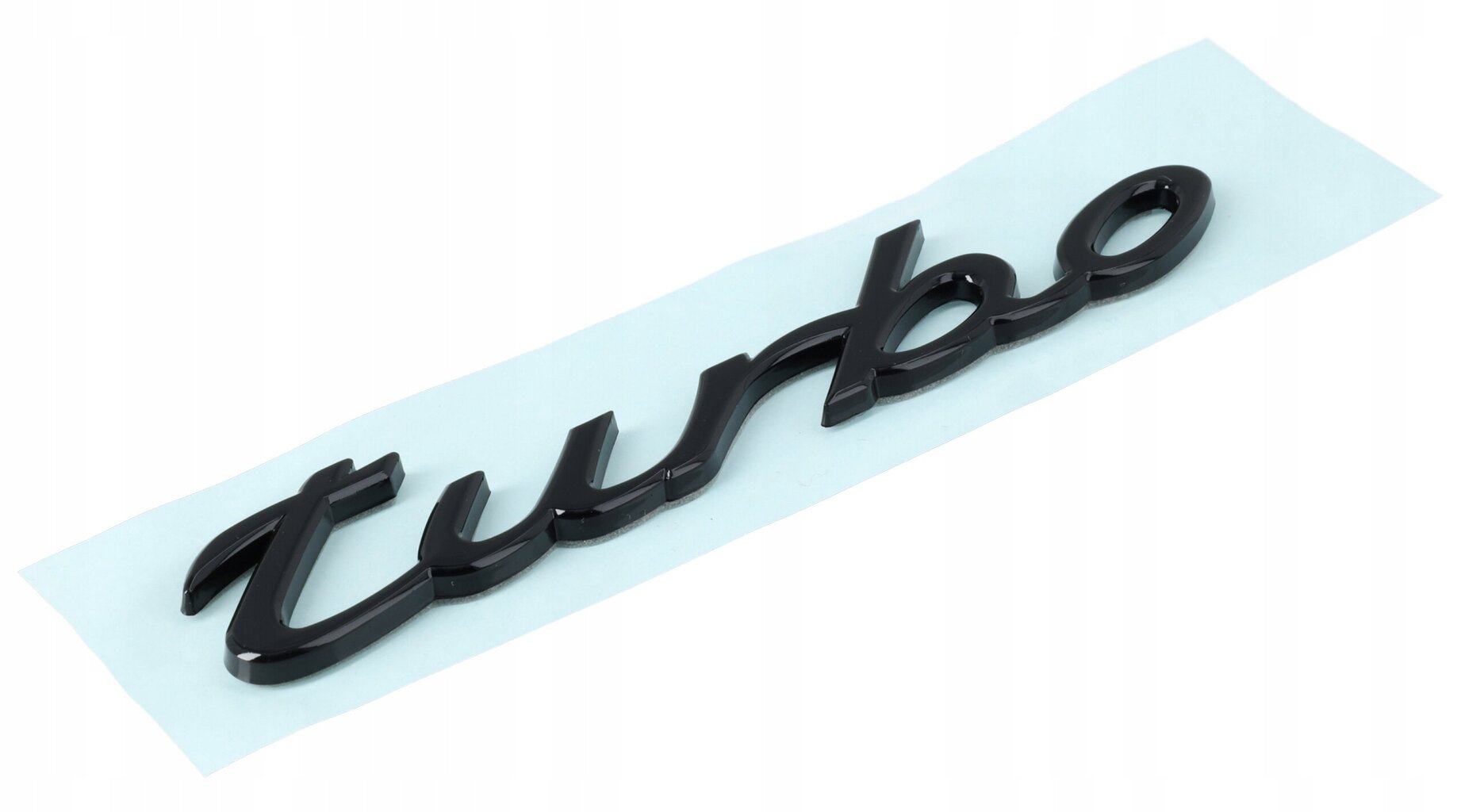 Itseliimautuva PORSCHE TURBO -merkki 11,5x2,3 cm Musta hinta ja tiedot | Lisätarvikkeet autoiluun | hobbyhall.fi