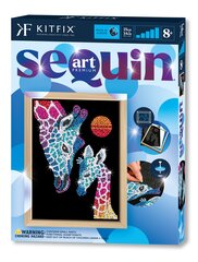 KITFIX DIY Sequin Art Blue Kit Kirahvit hinta ja tiedot | Hiekkalaatikot | hobbyhall.fi