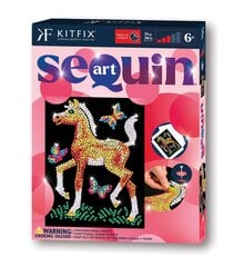 KITFIX-DIY paljettitaidesarja, punainen Freya the Mare hinta ja tiedot | Hiekkalaatikot | hobbyhall.fi