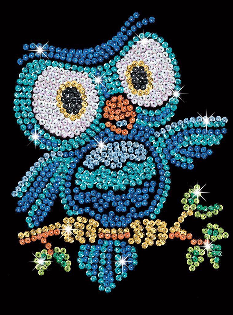 KITFIX DIY "Sequin Art" punainen sarja "Oziz the Owl" hinta ja tiedot | Hiekkalaatikot | hobbyhall.fi