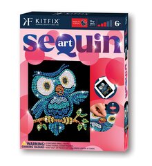 KITFIX DIY "Sequin Art" punainen sarja "Oziz the Owl" hinta ja tiedot | Hiekkalaatikot | hobbyhall.fi