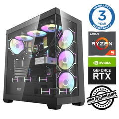 INTOP Ryzen 5 7500F 16GB DDR5 1TB SSD M.2 NVME+2TB RTX4070 12GB no-OS hinta ja tiedot | Pöytätietokoneet | hobbyhall.fi