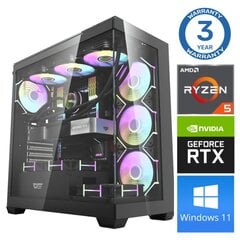 INTOP Ryzen 5 7500F 16GB DDR5 1TB SSD M.2 NVME+2TB RTX4070 SUPER 12GB WIN11 hinta ja tiedot | Pöytätietokoneet | hobbyhall.fi