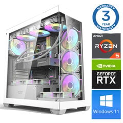 INTOP Ryzen 5 7500F 64GB DDR5 1TB SSD M.2 NVME+2TB RTX4060 8GB WIN11 hinta ja tiedot | Pöytätietokoneet | hobbyhall.fi