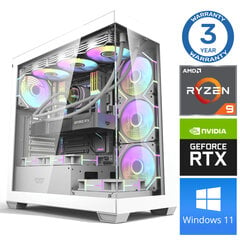 INTOP Ryzen 9 5900X 16GB DDR5 1TB SSD M.2 NVME RTX4070 SUPER 12GB Win11 hinta ja tiedot | Pöytätietokoneet | hobbyhall.fi