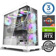 INTOP Ryzen 5 7500F 16GB DDR5 1TB SSD M.2 NVME RTX4070 SUPER 12GB no-OS hinta ja tiedot | Pöytätietokoneet | hobbyhall.fi