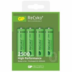 Ladattavat kennot GP ReCyko NiMh AA 2450mAh 4 kpl. hinta ja tiedot | Paristot | hobbyhall.fi