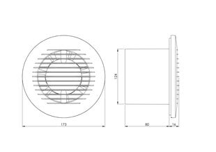 Sähkötuuletin Europlast EA125T E-EXTRA ⌀ 100 mm ajastimella, kuulalaakeroitu hinta ja tiedot | Kylpyhuoneen tuulettimet | hobbyhall.fi