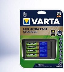 laturi LCD ultranopea Varta 57685101441 + 4 AA 2100 mAh hinta ja tiedot | Paristolaturit | hobbyhall.fi