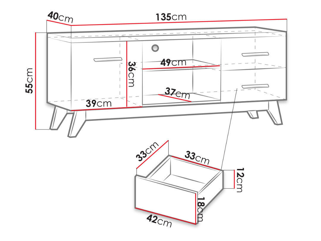 TV-taso Sven hinta ja tiedot | TV-tasot | hobbyhall.fi