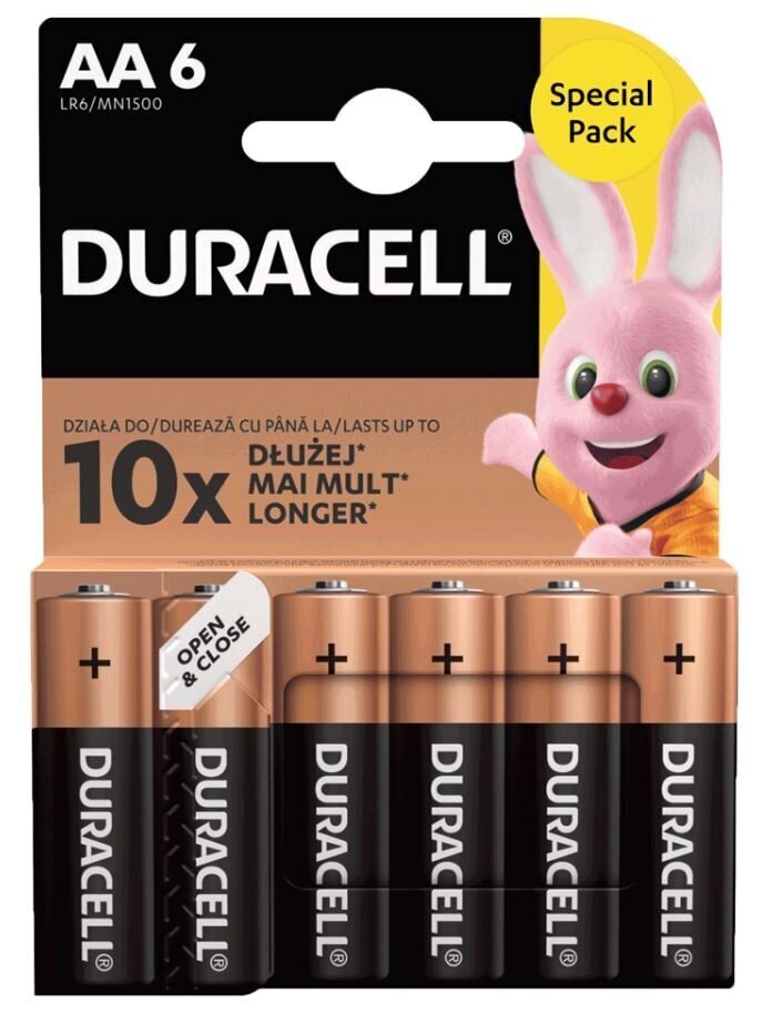 Duracell AA solut, 6 kpl. hinta ja tiedot | Paristot | hobbyhall.fi