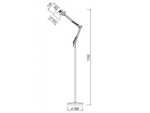 Lattiavalaisin Artemia F, 170 cm, valkoinen 2409 hinta ja tiedot | Lattiavalaisimet | hobbyhall.fi