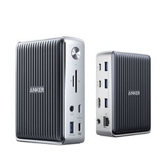 Sovitin ANKER A8396 13in1 Type-C Sisään 2Thunderbolt3 LED SD/TF 2USB-C AUX 3.5mm 4USB3.0 HDMI 1000mbps 40Gbps för HUAWEI Mate40/P50 Samsung S20 hinta ja tiedot | Adapterit | hobbyhall.fi