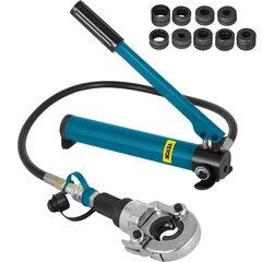 Vevorin hydrauliset puristuspihdit, 360°, 9 kpl, Ø12-32 mm, 6T hinta ja tiedot | Käsityökalut | hobbyhall.fi