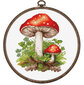 Kirjontapakkaus, jossa vanne Mukana "Amanita Muscaria" 11x13cm SBC232 Luca-S hinta ja tiedot | Kirjontatarvikkeet | hobbyhall.fi