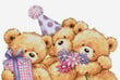 Kirjontapakkaus "Three Party Bears" 29x19cm SB1411 Luca-S hinta ja tiedot | Kirjontatarvikkeet | hobbyhall.fi