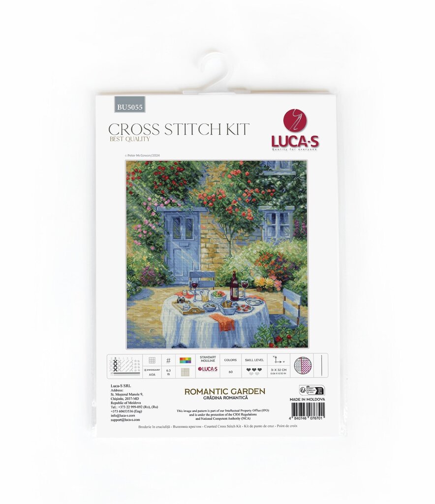 Kirjontapakkaus "Romantic Garden" 31x32cm SBU5055 Luca-S hinta ja tiedot | Kirjontatarvikkeet | hobbyhall.fi