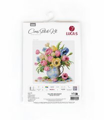 Kirjontapakkaus "Tulips Bouquet" 26x26,5cm SB7034 Luca-S hinta ja tiedot | Kirjontatarvikkeet | hobbyhall.fi