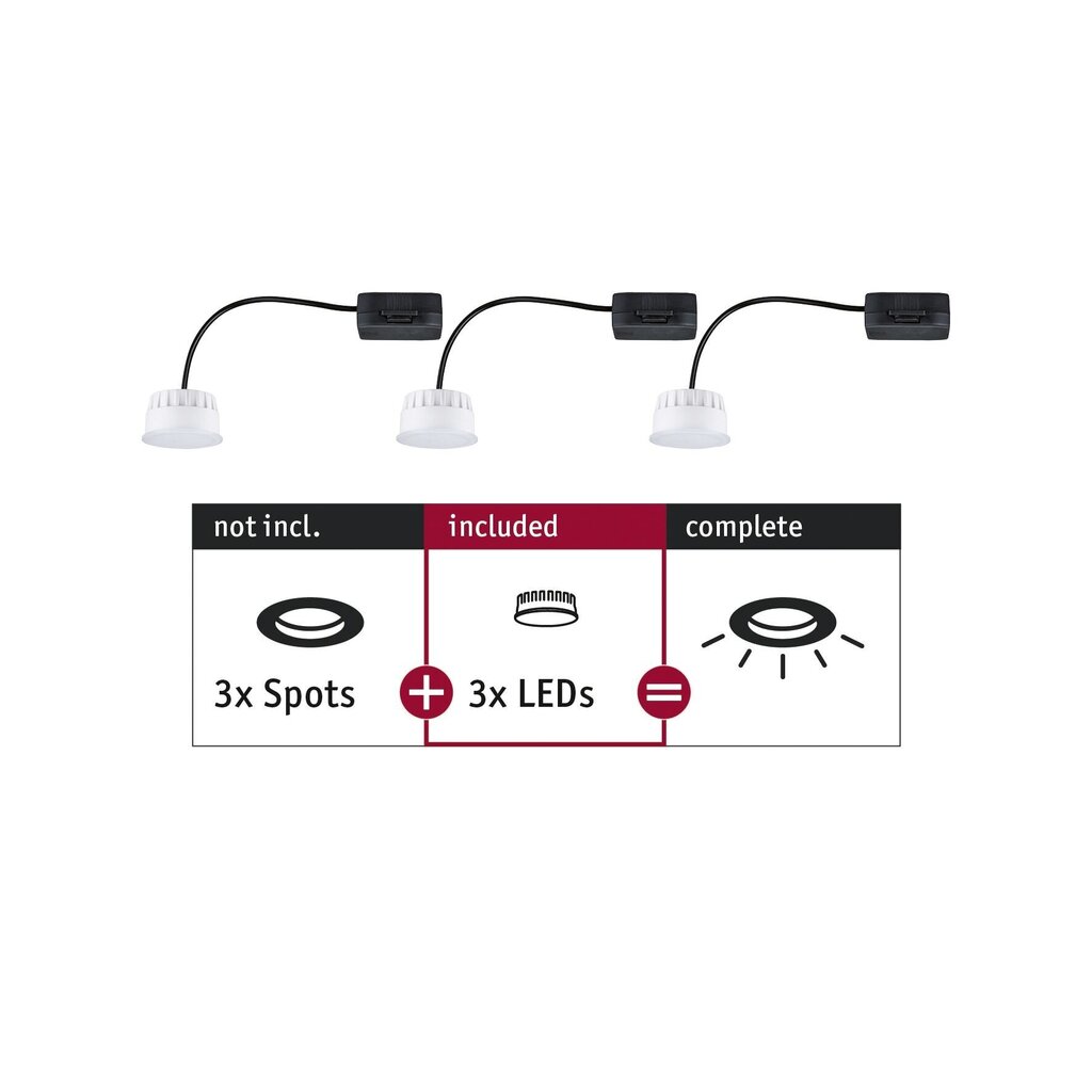 LED-valomoduuli Kolikot 3x6W 3x470lm 2700K 50mm hinta ja tiedot | Upotettavat valaisimet ja LED-valaisimet | hobbyhall.fi